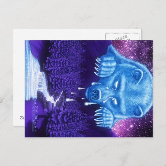 Weißbärenmoon Postkarte (Vorne/Hinten)