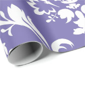 Weißbarocke Damasken - Lila Hintergrund Geschenkpapier (Rolleneckpunkt)