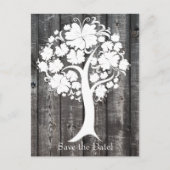 Weißbaum Altes Holz Save the Date Ankündigungspostkarte (Vorderseite)