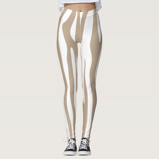 Weißbeige Leggings (Vorderseite)