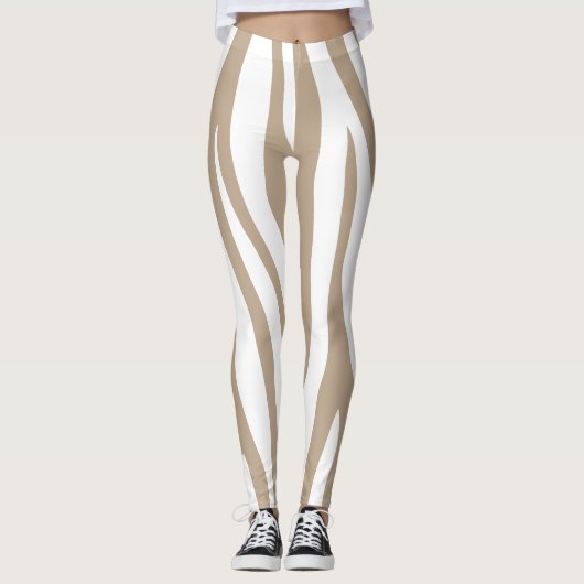 Weißbeige Leggings (Vorderseite)