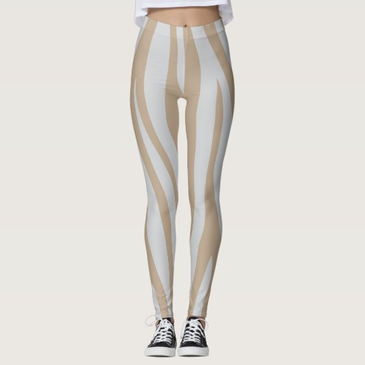 Weißbeige Leggings (Vorderseite)