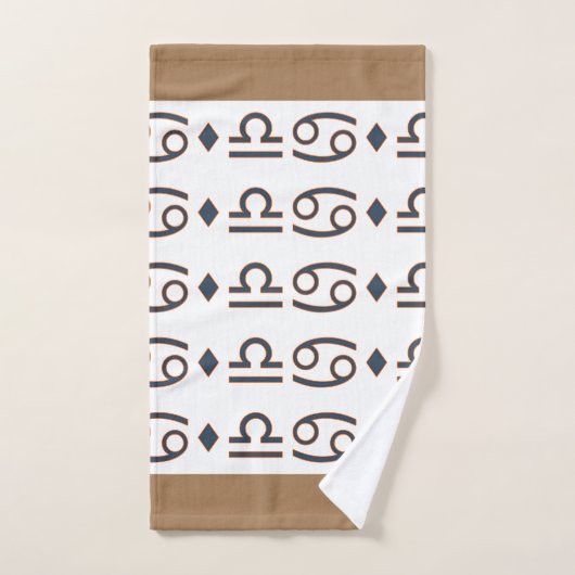 Weißbeige Random Symbole Badetuch Set (Handtuch)