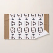 Weißbeige Random Symbole Badetuch Set (Handtuch)