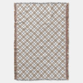 Weißbeige schwarze diagonale, karierte Muster Decke (Vorderseite Vertikal)