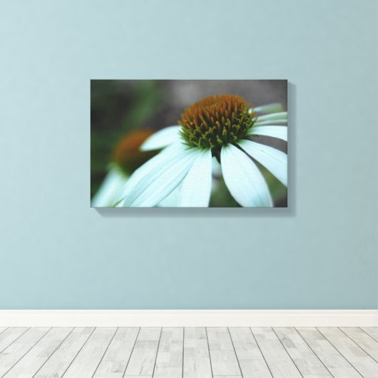 Weißblättern, Blume (Leinwand) Leinwanddruck (Insitu (Holzboden))