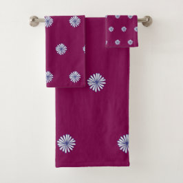 Weißblättrige Wohngestaltung Badhandtuch Set