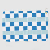 Weißblau kariert golfhandtuch (Horizontal)