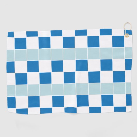Weißblau kariert golfhandtuch (Horizontal)
