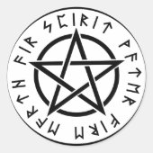 Weißblendagramm Runder Aufkleber (Vorderseite)