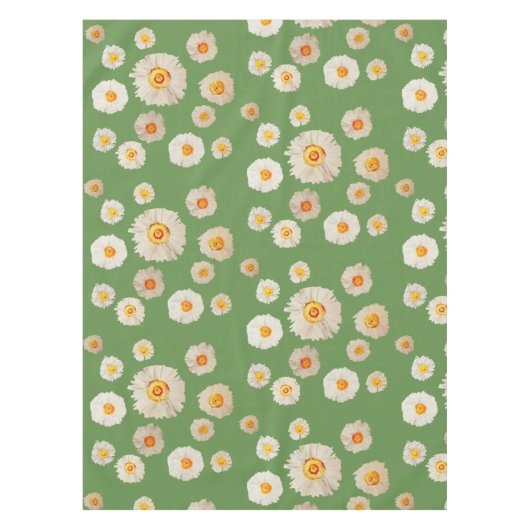 Weißblüten Grüne Tischdecke (Vorderseite)