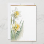 Weißblütenduftstoffe Wasserfarben Moderne Hochzeit Einladung (Rückseite)