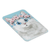Weißblütenkatze Magnet (Rechte Seite)