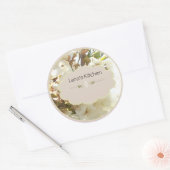 Weißblütenwürfeletiketten Runder Aufkleber (Umschlag)