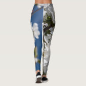 Weißblütenzweige Frühling Leggings (Rückseite)