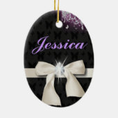 Weißbogenkronleuchter 16 . Geburtstag Keramik Ornament (Hinten)