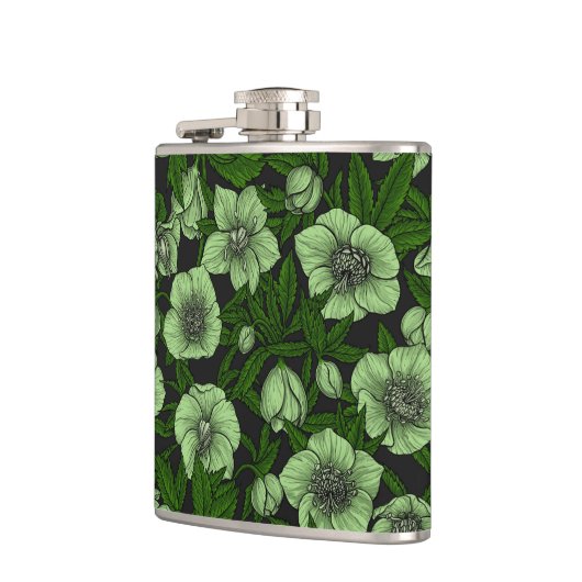 Weißbohrer mit Blätter Flachmann (Links)