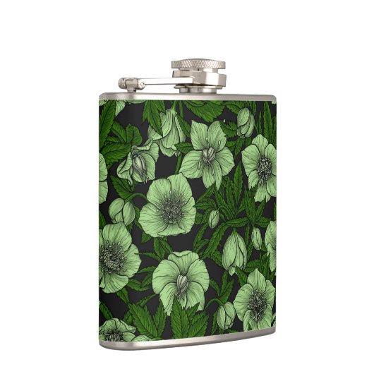 Weißbohrer mit Blätter Flachmann (Rechts)