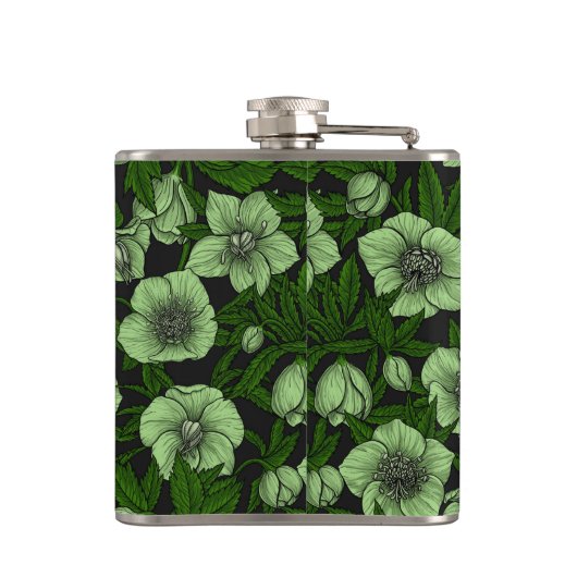 Weißbohrer mit Blätter Flachmann (Rückseite)