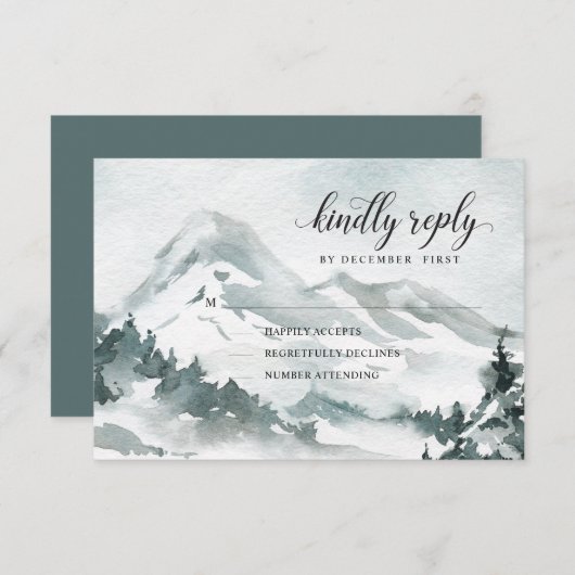 Weißbotanisch | Kindly Reply | RSVP Karte (Vorne/Hinten)