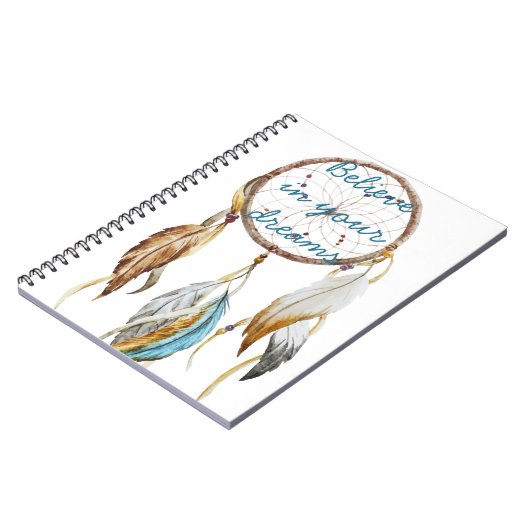 Weißbraun Türkis Traumhafen Wasserfarbe Notizblock (Linke Seite)