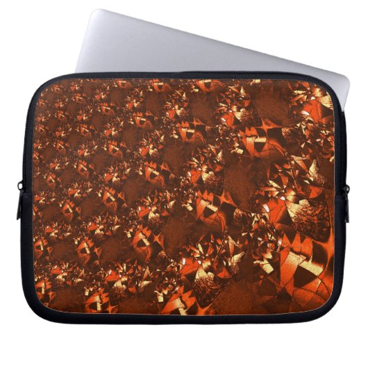 Weißbraune Koralle, mit Prägung Laptopschutzhülle (Vorderseite)