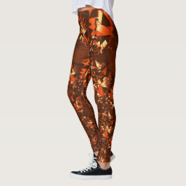 Weißbraune Koralle, mit Prägung Leggings