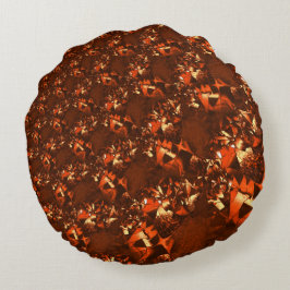 Weißbraune Koralle, mit Prägung Rundes Kissen