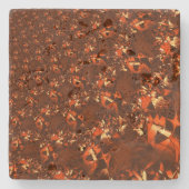 Weißbraune Koralle, mit Prägung Steinuntersetzer (Vorderseite)