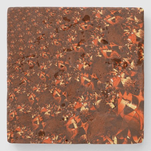 Weißbraune Koralle, mit Prägung Steinuntersetzer (Vorderseite)