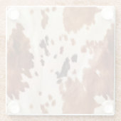 Weißbrauner Cowhide Glasuntersetzer (Rückseite)