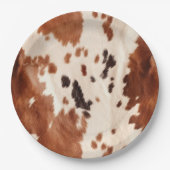 Weißbrauner Cowhide Pappteller (Vorderseite)