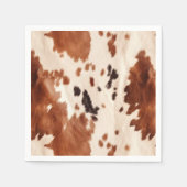 Weißbrauner Cowhide Serviette (Vorderseite)