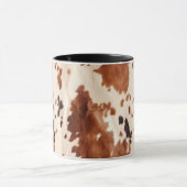 Weißbrauner Cowhide Tasse (Zentrum)