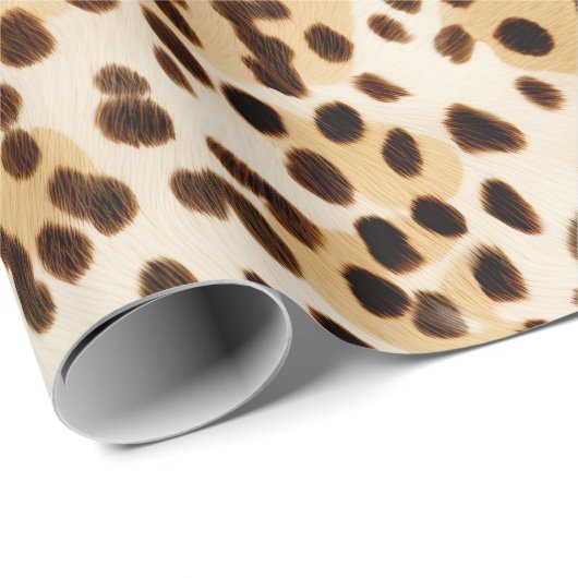 Weißbrauner Leopard Geschenkpapier (Rolleneckpunkt)
