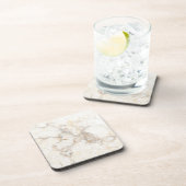 Weißbrauner Marmor Getränkeuntersetzer (Rechte Seite)