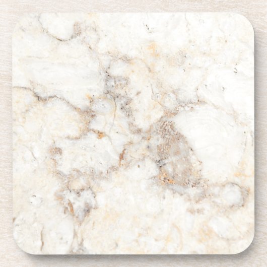 Weißbrauner Marmor Getränkeuntersetzer (Vorderseite)