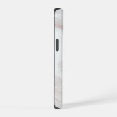 Weißbrauner Marmor iPhone 15 Hülle (Rechte Seite)