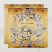 Weißbrauner Tarot Einladung (Vorne/Hinten)