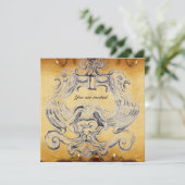 Weißbrauner Tarot Einladung (Stehend Vorderseite)