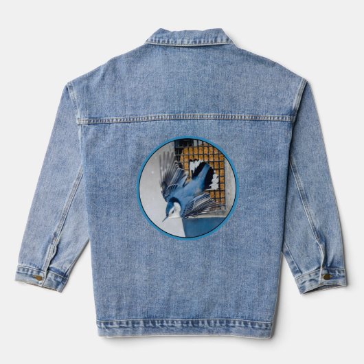 Weißbrüste im Schnee Jeansjacke (Rückseite)