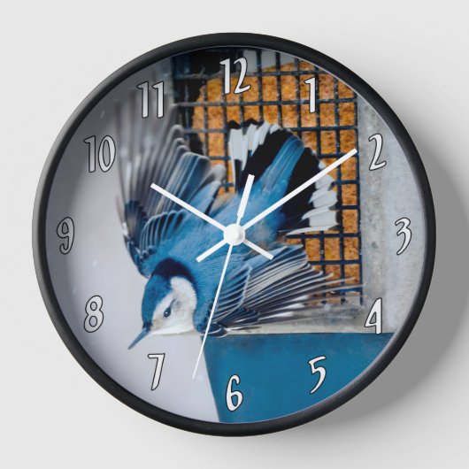 Weißbrüste im Schnee Uhr (Vorderseite)