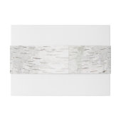 Weißbuch Birkenbaum Barke Rustikale Holzhochzeit Einladungsbanderole (Rückseitenbeispiel)