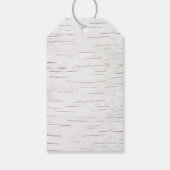 Weißbuch Birkenbaum Barke Rustikale Holzhochzeit Geschenkanhänger (Rückseite)