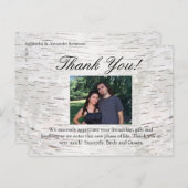 Weißbuch Birkenbaum Barke Rustikale Holzhochzeit Postkarte (Vorne/Hinten)