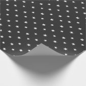 Weißbuch startet dunkle Nacht Geschenkpapier (Ecke)