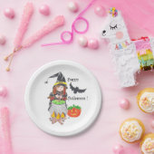 Weißbuch-Teller Halloween-Hexe Pappteller (Party)