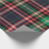 Weißbuch Weihnachtsfeiertag Grün Kariert Geschenkpapier (Ecke)