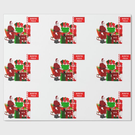Weißbuch zum Nordpol Geschenkpapier (Flach)