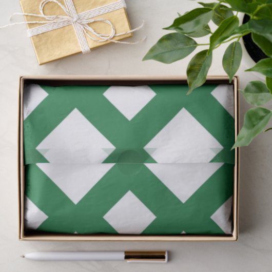 Weißbücher zu grünem Gewebe Seidenpapier (Geschenk)